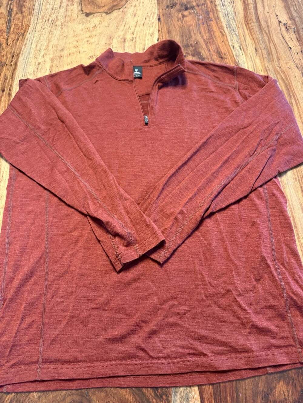 KÜHL Men's Revel 1/4 Zip Pullover in Burnt Orange L